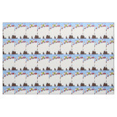 Kerstpudding en Kerstmannen Stof (Fat Quarter)