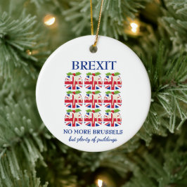 kerstpudding | EU-aansluiting | BREXIT Keramisch Ornament