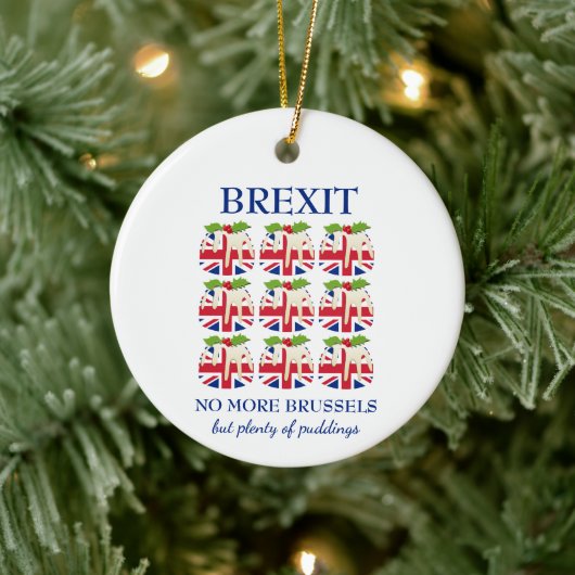 kerstpudding | EU-aansluiting | BREXIT Keramisch Ornament (Boom)