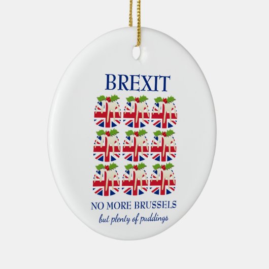 kerstpudding | EU-aansluiting | BREXIT Keramisch Ornament (Rechts)