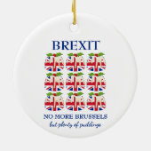 kerstpudding | EU-aansluiting | BREXIT Keramisch Ornament (Achterkant)
