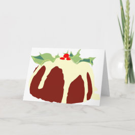kerstpudding feestdagen kaart