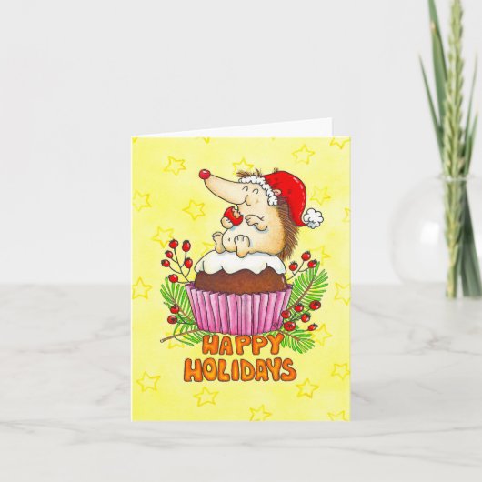 Kerstpudding Groet Kaart (Voorkant)