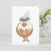 kerstpudding kaart (Staand voorkant)