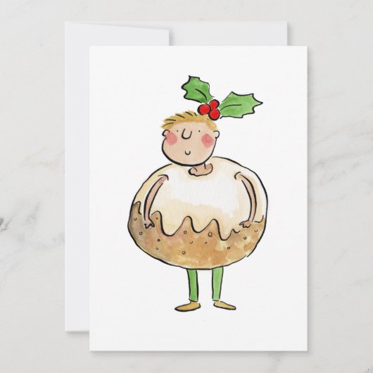 kerstpudding kaart (Voorkant)