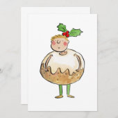 kerstpudding kaart (Voorkant / Achterkant)