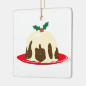 kerstpudding keramisch ornament (Links)