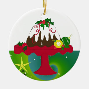 Kerstpudding Keramisch Ornament