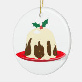 kerstpudding keramisch ornament (Links)