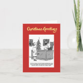 Kerstpudding Kerstkaart met QR-code Feestdagen Kaart (Voorkant)