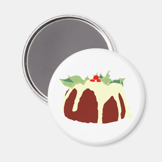 kerstpudding magneet (Voorkant / Achterkant)