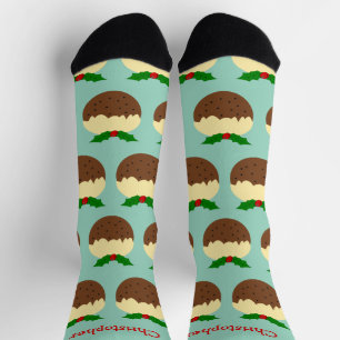 Kerstpudding Ontwerp Kerstmis Sokken