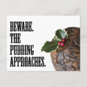 Kerstpudding op de Prowl, grappige kaart (Voorkant)