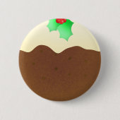 kerstpudding - pinpas ronde button 5,7 cm (Voorkant)
