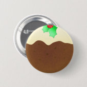 kerstpudding - pinpas ronde button 5,7 cm (Voorkant /achterkant)