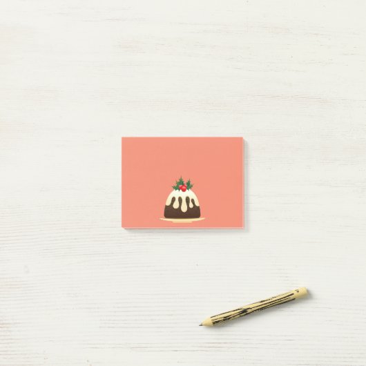 kerstpudding post-it® notes (Op bureau)