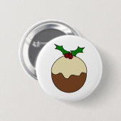 kerstpudding ronde button 5,7 cm (Voorkant /achterkant)