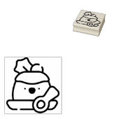 kerstpudding rubberstempel (Gestempeld)