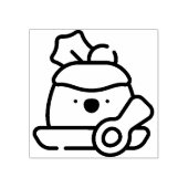 kerstpudding rubberstempel (Afrduk)