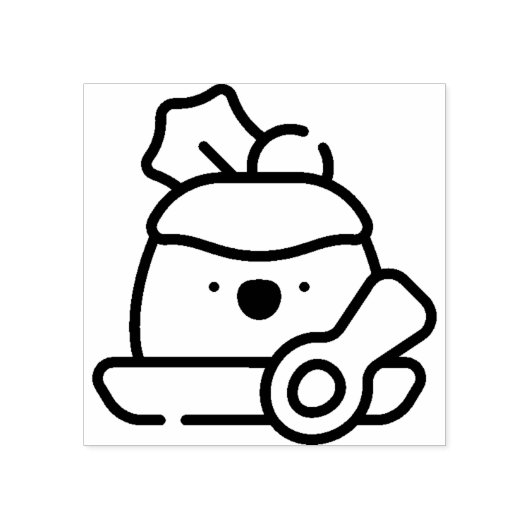 kerstpudding rubberstempel (Afrduk)