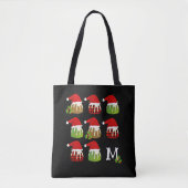 Kerstpudding Santa hoeden Tote Bag (Voorkant)