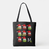 Kerstpudding Santa hoeden Tote Bag (Achterkant)