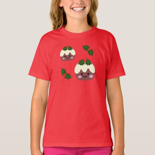 kerstpudding t-shirt (Voorkant)