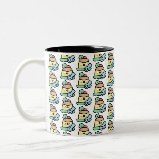 kerstpudding tweekleurige koffiemok (Links)