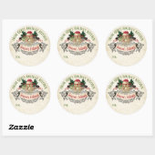Kerstpudding zelfgemaakt door to van gepersonalise ronde sticker (Vel)
