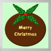 Kerstpuddingtraditie Folie Afdrukken (Voorkant)