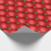 Kerstpuffy, gelild rood en groen cadeaupapier (Hoek)