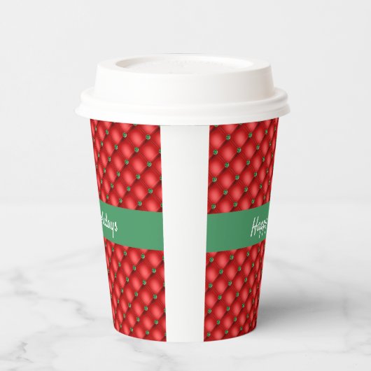 Kerstpuffy, gelild rood en groen papieren bekers (Links)