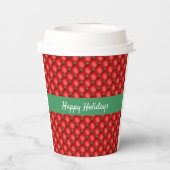 Kerstpuffy, gelild rood en groen papieren bekers (Achterkant)