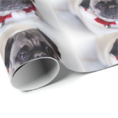 Kerstpug in de sneeuw cadeaupapier (Rol Hoek)