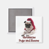 Kerstpugs en Kisses Magneet (Voorkant / Achterkant)