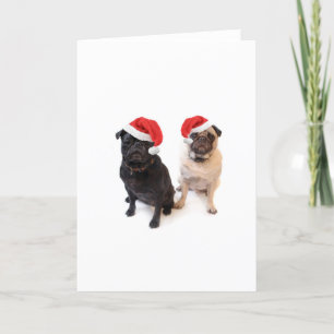 kerstpugs feestdagen kaart