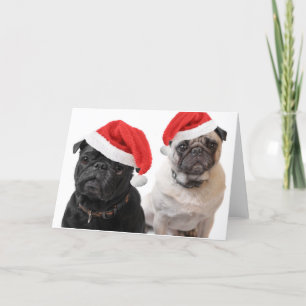 kerstpugs feestdagen kaart