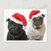 kerstpugs feestdagenkaart (Voorkant)