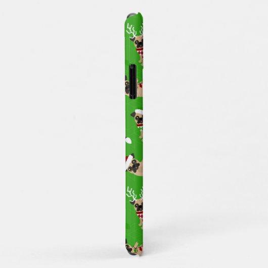 Kerstpugs Green Case-Mate iPhone Case (Achterkant/rechts)