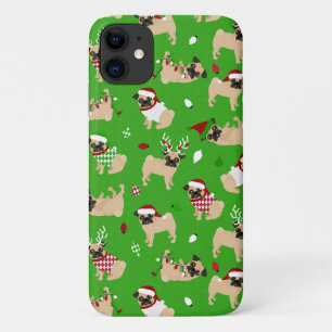 Kerstpugs Green Case-Mate iPhone Case