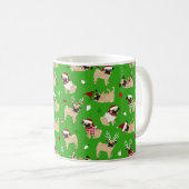 Kerstpugs Green Koffiemok (Voorkant rechts)
