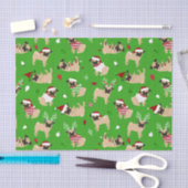 Kerstpugs Green Tissuepapier (Craft)