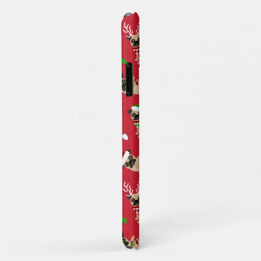 Kerstpugs Red Case-Mate iPhone Case (Achterkant/rechts)