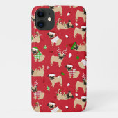 Kerstpugs Red Case-Mate iPhone Case (Achterkant)