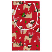 Kerstpugs Red Klein Cadeauzakje (Achterkant)