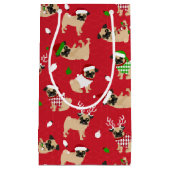 Kerstpugs Red Klein Cadeauzakje (Voorkant)