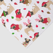 Kerstpugs White Tissuepapier (Detail)