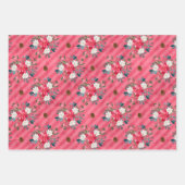 kerstpunaises en rode kardinaal-verlooppap inpakpapier vel (Voorkant)