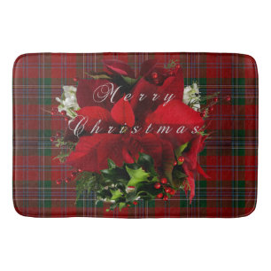 kerstpunsettia badmat