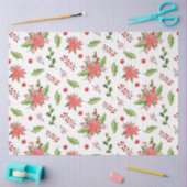 kerstpunsettia en feestelijke bessen tissuepapier (Craft)